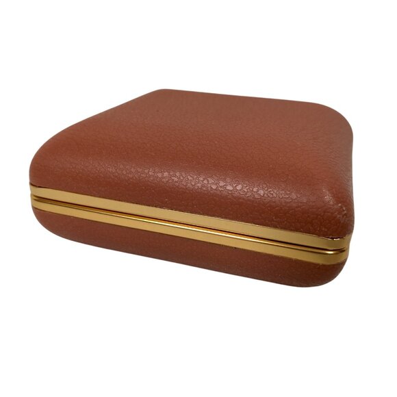 Vintage Seth Thomas Alarm Clock Travel Size Brown Foldable Plastic Case Glowing - Picture 15 of 16